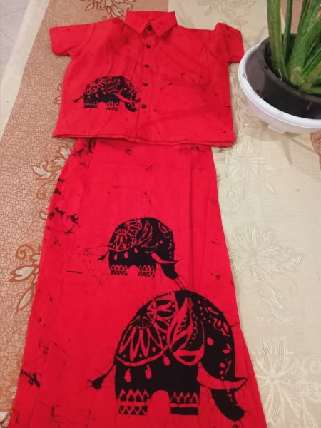 Kids' Batik Sarong and Shirt Set